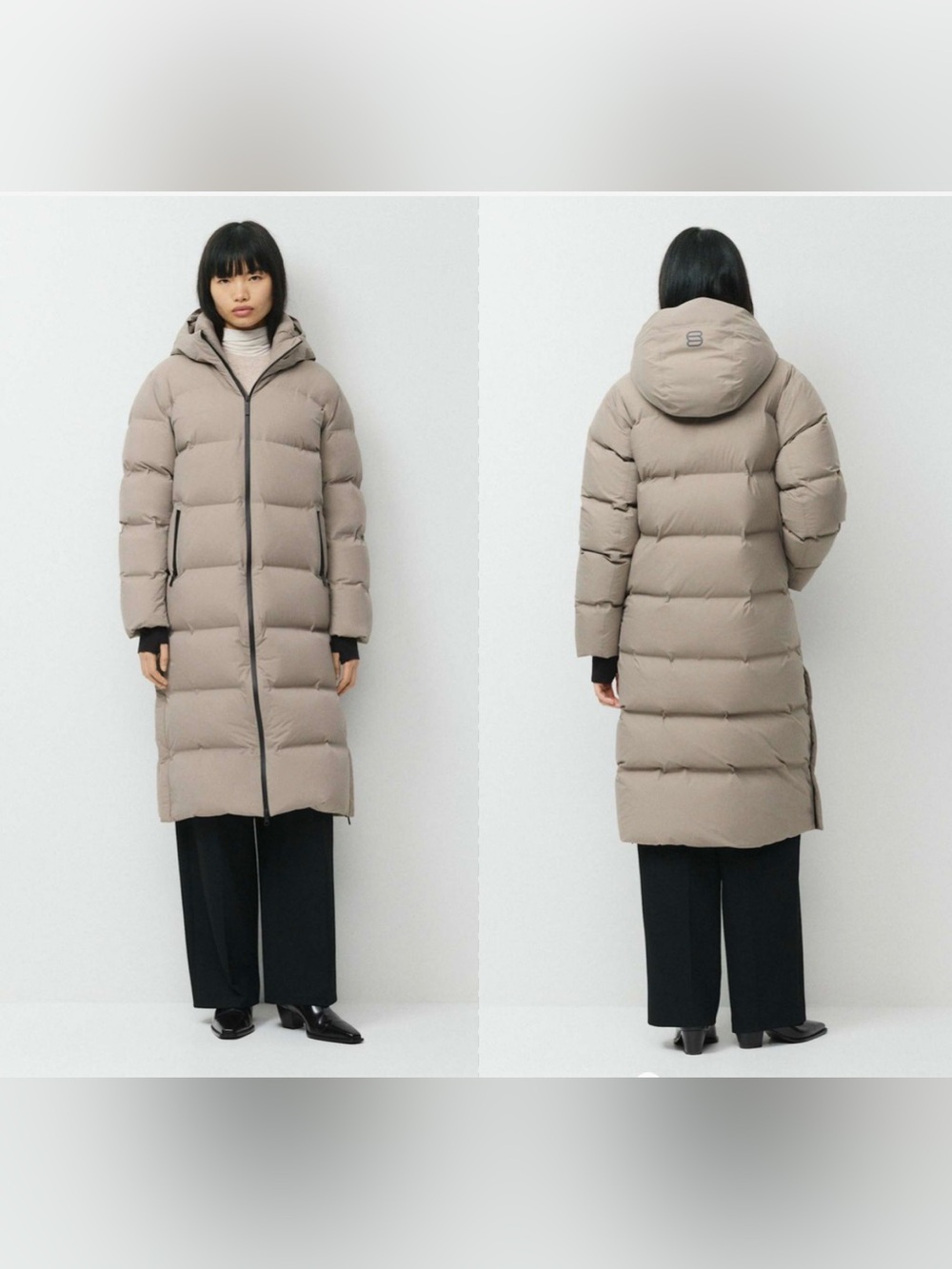 Aritzia Tna The Super Puff₂O™ Long - Rainstop Sz 
XS Modern Taupe